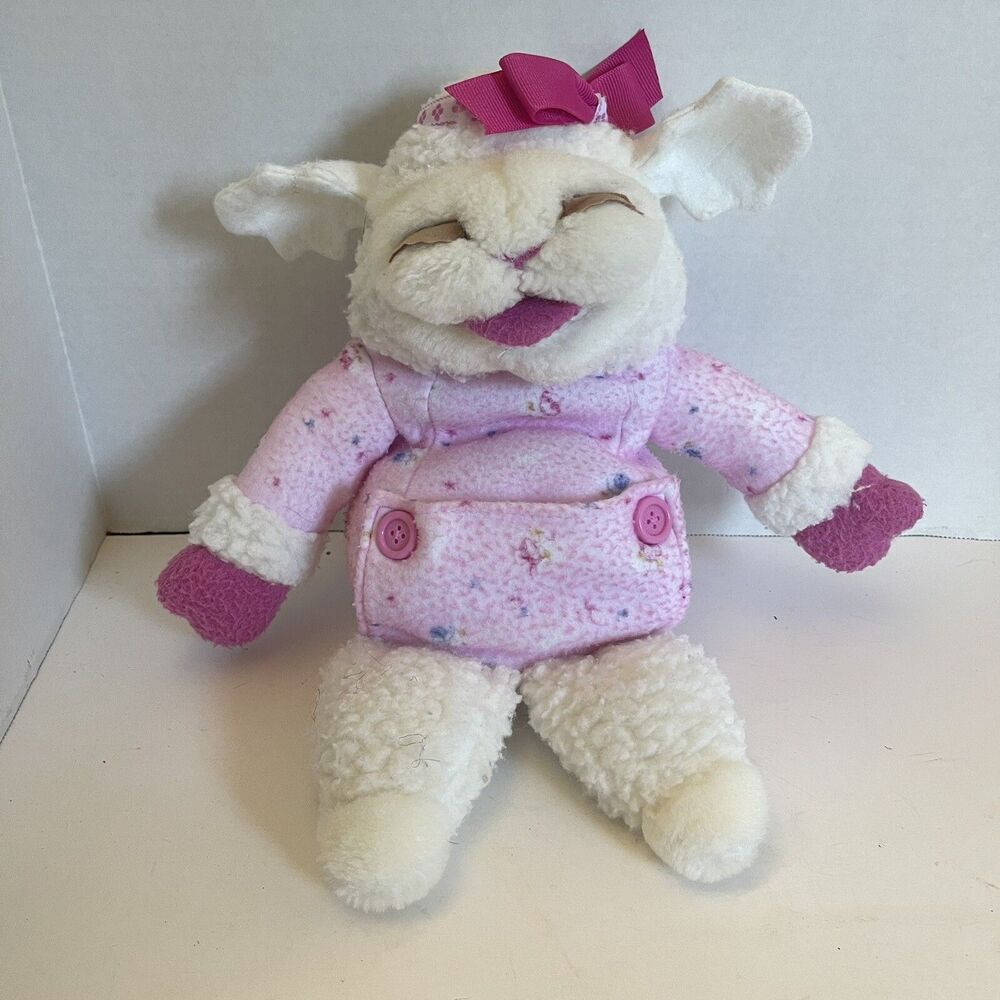 Shari Lewis Baby Lambchop Pink Plush Hand Puppet Vintage 1990s Full Body 13”